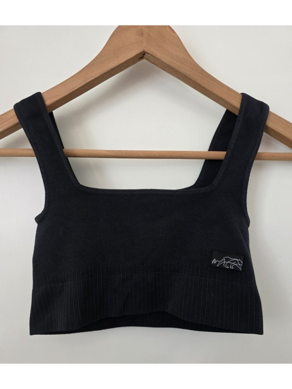 Tiger Friday Dancewear Black Ribbed Crop Tank Top Adult XS/S - Made In USA - Picture 2 of 6